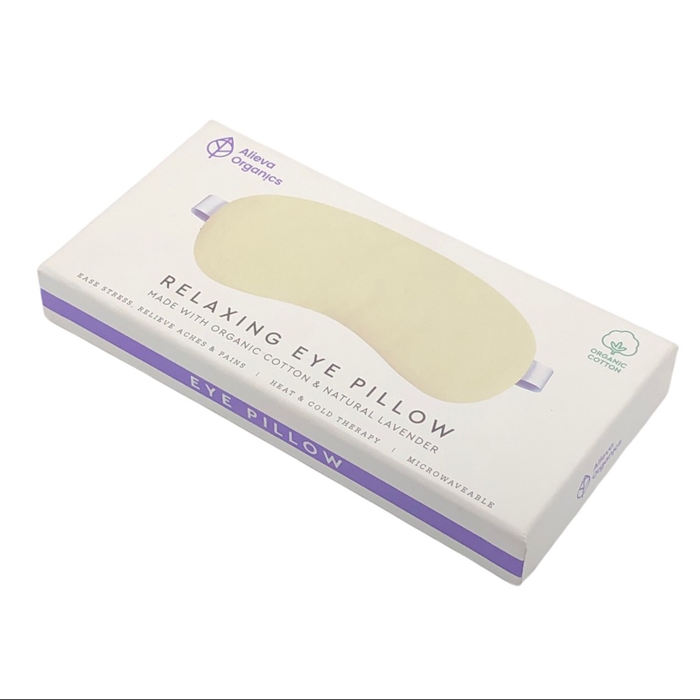 Aleva Organics Relaxing‎ Eye Pillow | Hot & Cold Therapy | Lavender | Organic